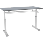 okwish Schreibtisch mit HöhenVerstellbar Home Office Kinderzimmer 120x60x90cm Grau