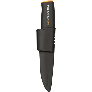 Fiskars Universalmesser K40 mit Köcher, Allzweckmesser für Garten, Camping und Outdoor.