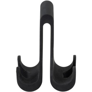 Schwarzer Wenko Doppel-Duschhaken Verna Duo aus Silikon für Duschkabinen bis 10mm.