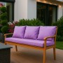 Lila Setgarden Bankkissen für 3-Sitzer Gartenbank, 180x50 cm + 4 Rückenkissen.