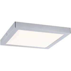 Eckiges Paulmann LED-Panel Abia, 300x300 mm, Chrom matt, für Deckenmontage.