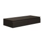 Selsey Bemmi Wand-Schminktisch, schwarz matt, 120 cm, mit 2 Schubladen. Modernes, wandhängendes Design.