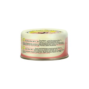 Lucky Lou Katzen-Nassfutter Thunfisch & Shrimps in Jelly, 70g Dose.