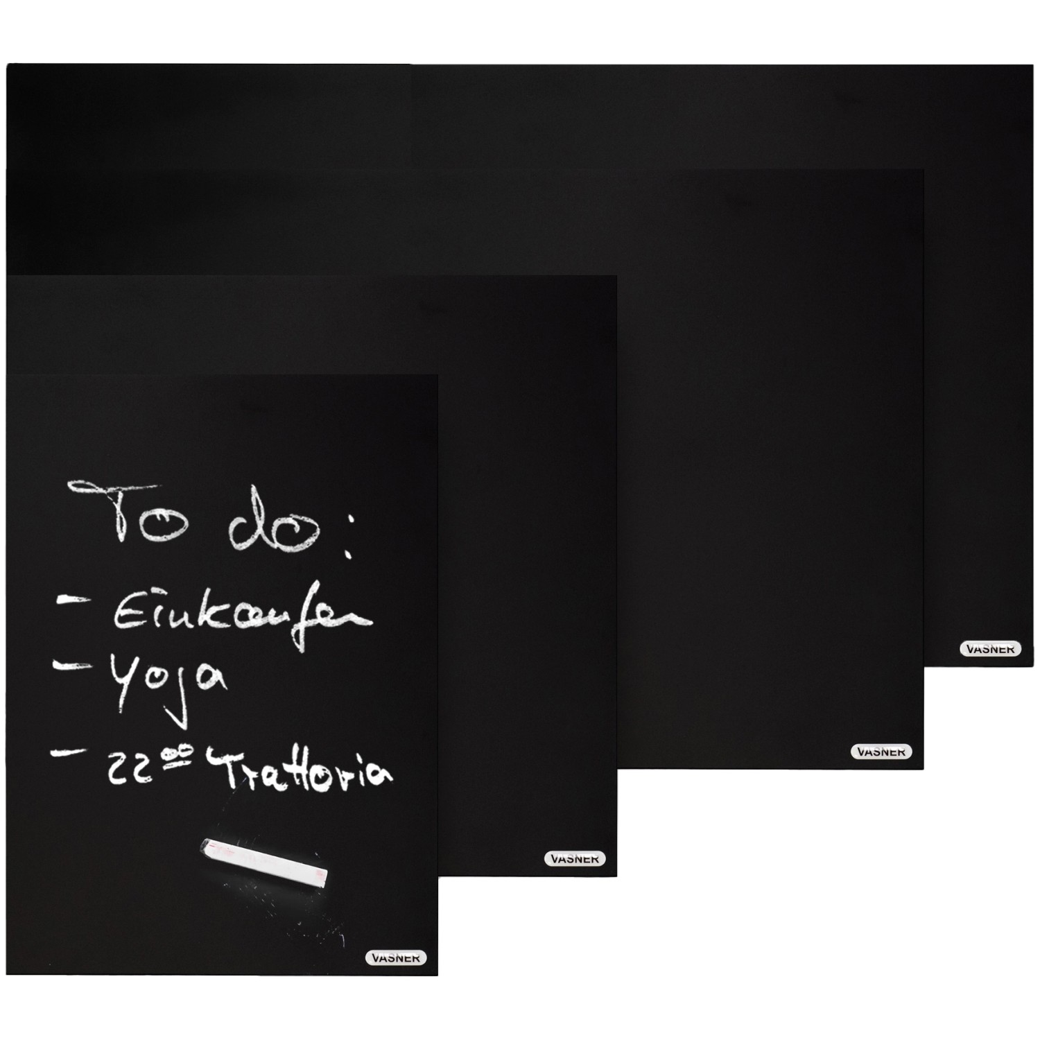 Vasner Infrarotheizung Citara T Tafelheizung, 450W, 60x60cm, beschreibbare, schwarze Wandheizung mit Kreide.