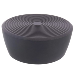 Schwarzer Wagner Türstopper Space, Ø 60 mm, zum Schrauben oder Kleben.