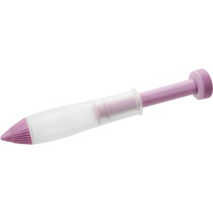 Zenker Dekorierstift Patisserie, transparent/rosa, zum einfachen Verzieren von Kuchen und Gebäck.