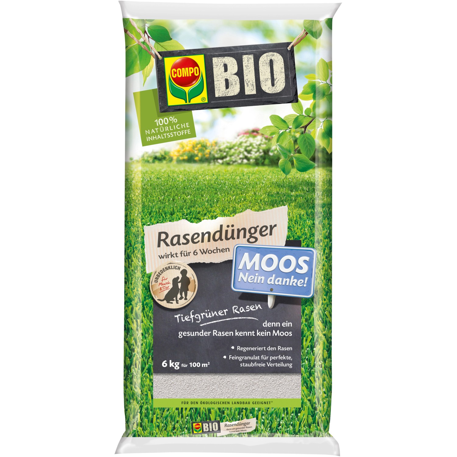 Compo Bio Rasendünger "Moos Nein Danke!" 6 kg kaufen bei OBI