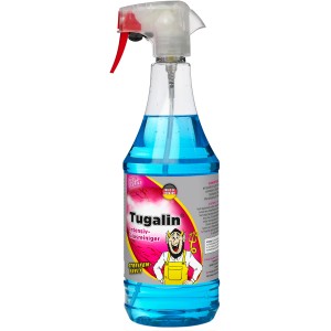 Tugalin Intensiv-Glasreiniger 1 l Flasche mit Sprühkopf für streifenfreie Sauberkeit.