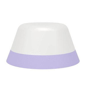 EGLO LED Außen-Tischlampe Meggiano, lila-weiß, kabellos, mit Touch-Funktion und RGBW, IP54.