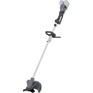 LUX-TOOLS Akku-Freischneider A-FS-2x20/30: Akku-Trimmer mit Faden und Messer für Gartenarbeiten.