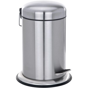 Wenko Treteimer Nova, 3 l, aus rostfreiem Edelstahl für Bad & WC.