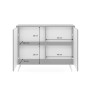 Selsey Selsey Sideboard Bello mit Lamellenfronten 104 cm Schwarz mit Goldenen Beinen_10