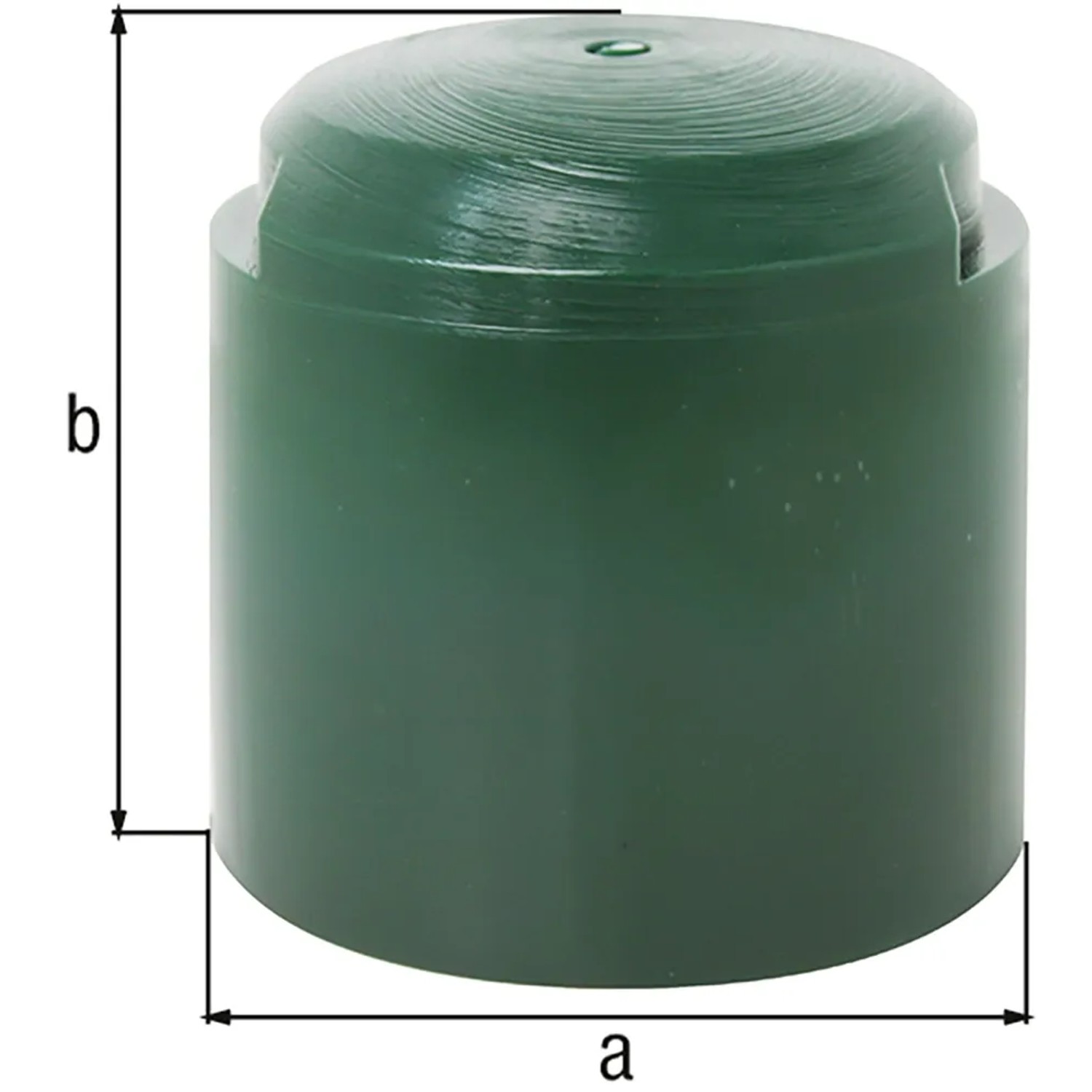 Alberts Einschlagwerkzeug für Rundholzpfosten, Ø 95mm, grün, aus Kunststoff.