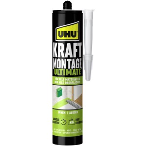 Uhu Montagekleber Kraft Montage Ultimate 440 g Weiß