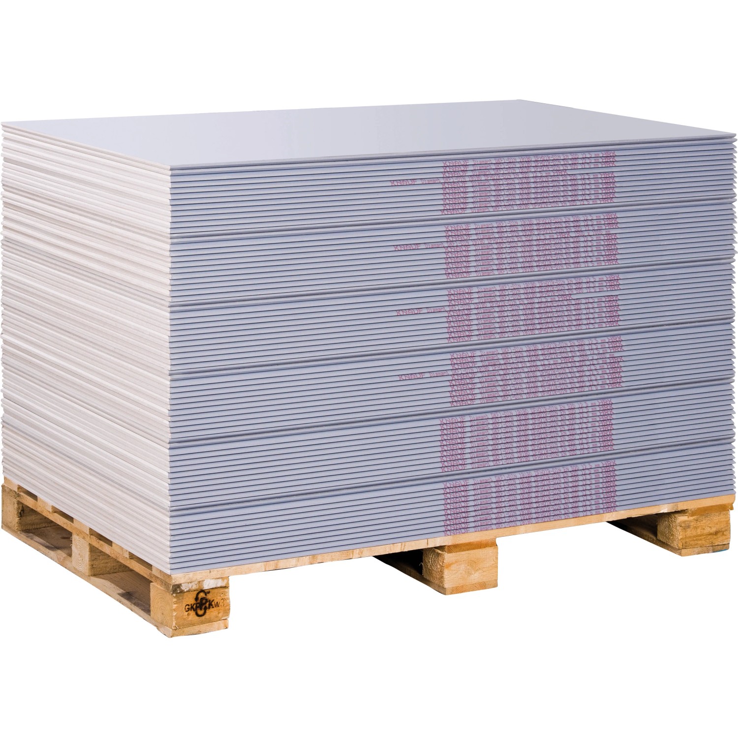 Palette Knauf Ausbauplatten Diamant, 12,5mm stark, für Innenausbau mit erhöhten Anforderungen.