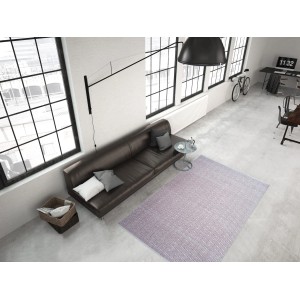 Handgewebter Outdoor-Teppich Esterna 410 in Pink-Elfenbein, 120x170 cm.