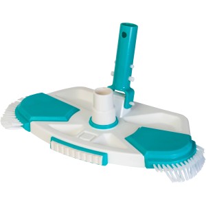 Gre Poolsauger mit Seitenbürsten, weiß und türkis, für die Poolreinigung.