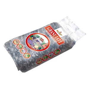 Sack Marmorsplitt Donau-Blau 8-12mm, Zierkies für Garten- und Landschaftsbau.