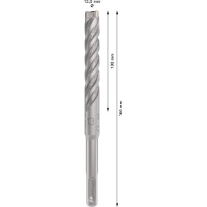 Bosch Hammerbohrer SDS Plus-5x, Ø 13 mm, Länge 160 mm. Geeignet für Bohrersets.