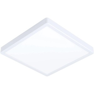Quadratische, weiße Eglo LED-Außenleuchte Argolis-Z für die Deckenmontage. Smarte, dimmbare Außenlampe.