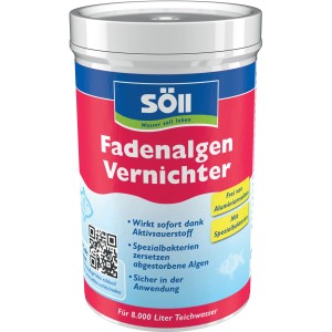 Dose Söll Fadenalgen Vernichter 250g für klare Teiche ohne Algen.