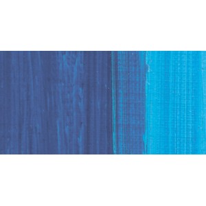 Farbauftrag der Lukas Studio Ölfarbe Cyan (Primär-Blau).