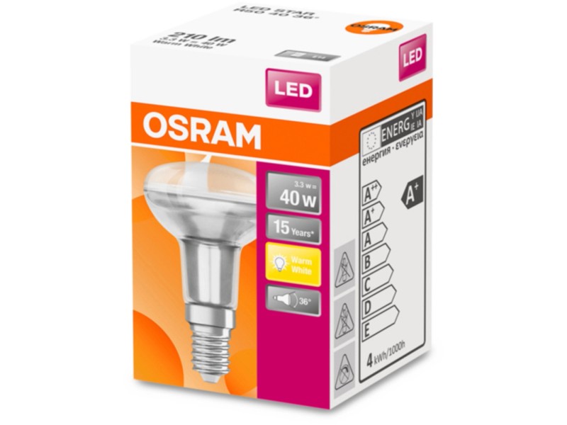Osram LED Reflektor Star R50 40 E14 3,3W 2er