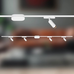 Brilo Luxtrail LED Schienensystem Starter-Set, weiß, mit 4 schwenkbaren Spots.