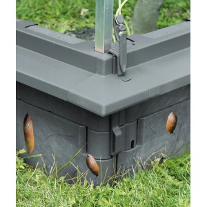 Juwel Schneckenkante mit Ecken Basalt