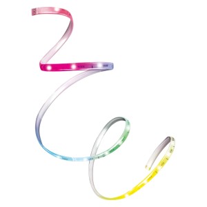 Flexibler Osram RGB LED-Streifen, 300 cm, gewellt und in leuchtenden Farben (Pink, Blau, Grün, Gelb) beleuchtet.