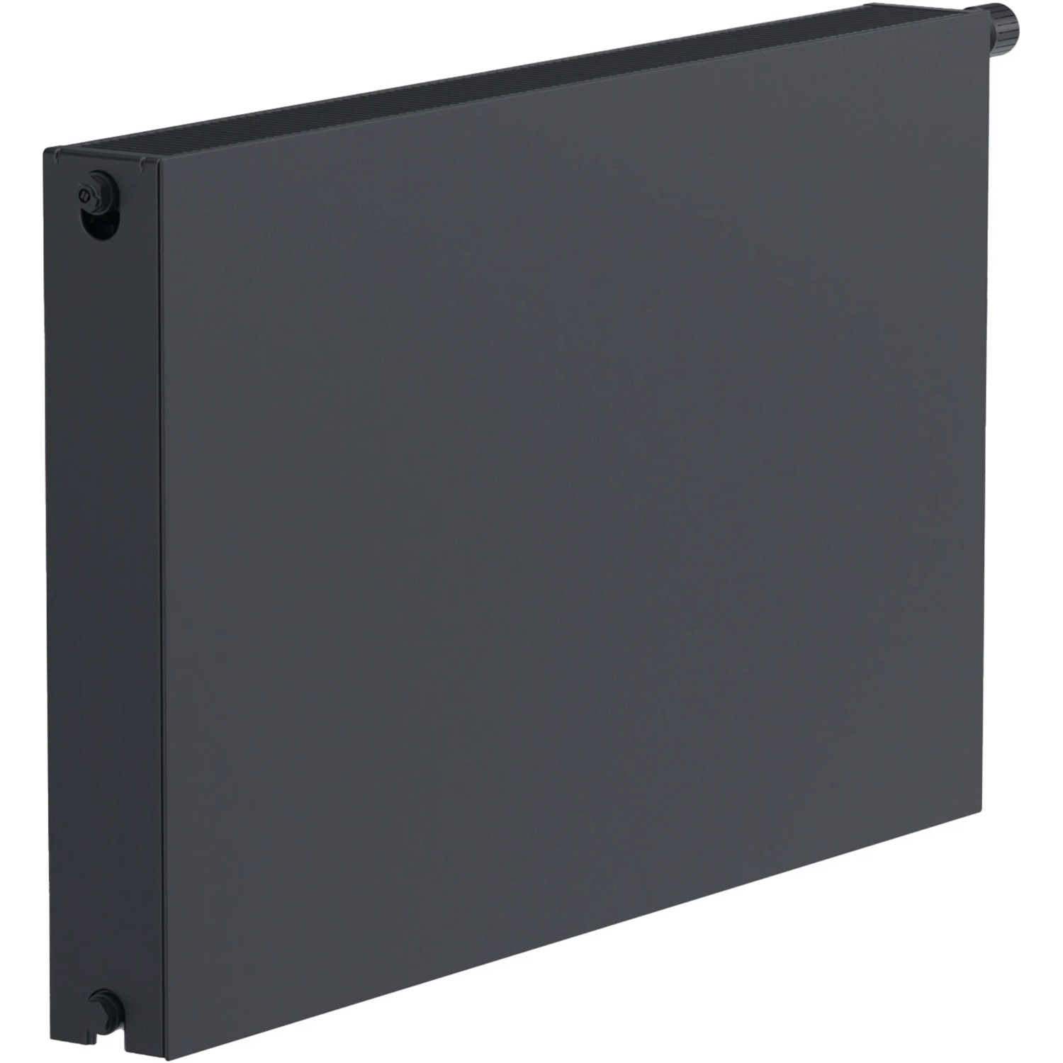 Sanicomfort Universal-Planheizkörper, Typ 22 DK, 60x60 cm, in elegantem Schwarz Matt.