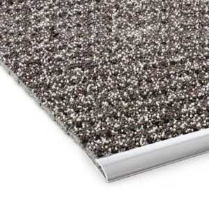 KARAT Sicherheits-Stufenauflage Stufenmatte mit Alu-Schiene Braun 24 x 60 cm