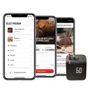 Weber Connect Smart Grilling Hub Grillthermometer mit App-Anzeige für perfekte Grillergebnisse.