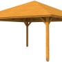 Holz-Pavillon Cannes 4 von Skan Holz, eiche hell lasiert, 489x489 cm. Gartenlaube mit robusten Pfosten.