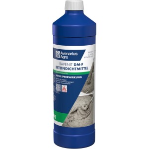 Ravenit DM-F Betondichtmittel, 1 kg Flasche, für wasserdichten Beton & Mörtel.