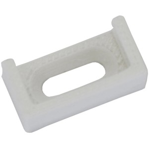 Weißer Gardinia Träger für Falzmontage von Plissees, aus Kunststoff.