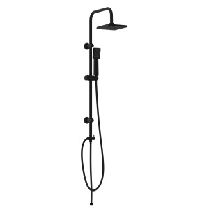 Eisl Überkopf-Brauseset Easy Energy, schwarz matt, mit Regendusche und Handbrause.