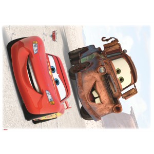Deco-Sticker Cars Friends, Wandtattoo mit Lightning McQueen und Hook.
