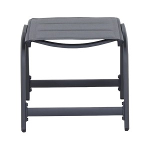 Siena Garden Hocker Tesoro, matt-anthrazit, 51x51x43 cm. Sitzhocker mit Ranotex-Gewebe.