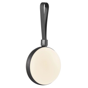 Nordlux Bring Akkuleuchte, weißes Licht, schwarzer Rand und Tragegriff. Dekoleuchte für den Außenbereich.