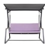Lila Hollywoodschaukel-Kissen Setgarden Flat, 2-Sitzer Schaukelkissen 100x50x7cm.