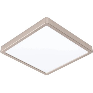 Eckige Eglo LED-Aufbauleuchte Fueva-Z in Weiß/Nickel, 19,5W, für Smart Home.