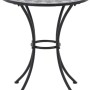 Runder, grauer Gartentisch Siena Garden Como (Ø 70 cm) mit Mosaikmuster und Stahlgestell.