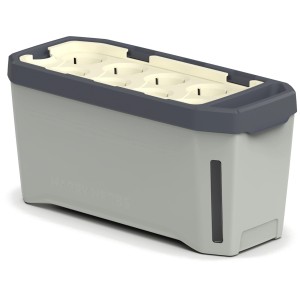 Gusta Garden Anzuchtsgefäß Harry Herbs, 5L, hellgrau, mit Wasserstandsanzeige.