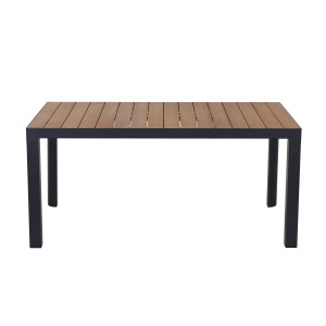 Rechteckiger Siena Garden Gartentisch Silva aus Teakholz, 90x160,5 cm, mit Aluminiumrahmen.