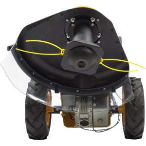 Texas Benzin-Unkrautbürste Pro Trim 600TR, Gartenhandgerät mit großem Trimmerkopf und Rädern.