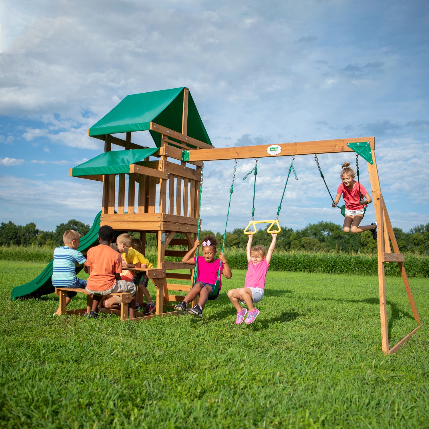 Backyard Discovery Belmont Spielturm mit Schaukeln und Rutsche kaufen
