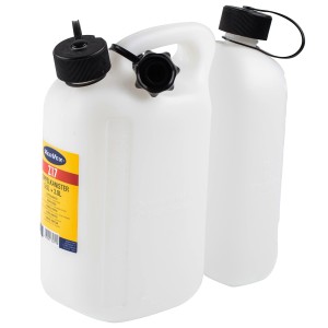 Xervex Doppelkanister Z17 für Kraftstoff und Öl, 5,5 l + 3 l Fassungsvermögen.