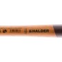 Schonhammer Simplex 50 mm mit Alu-Gehäuse und Holzstiel, blaue und weiße Einsätze.