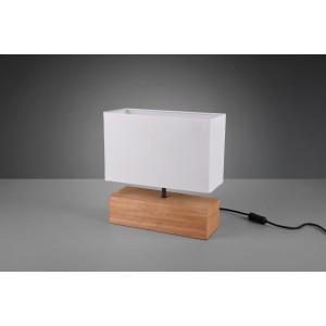 Reality Tischlampe Woody 30,5 x 30 x 12 cm Naturholz-Weiß
